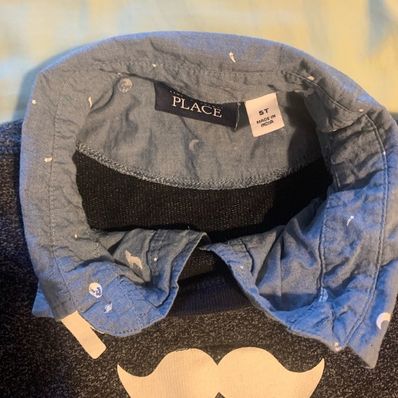 Cute Faux Collared Sweatshirt Mr.Cool - Picture 5 of 5